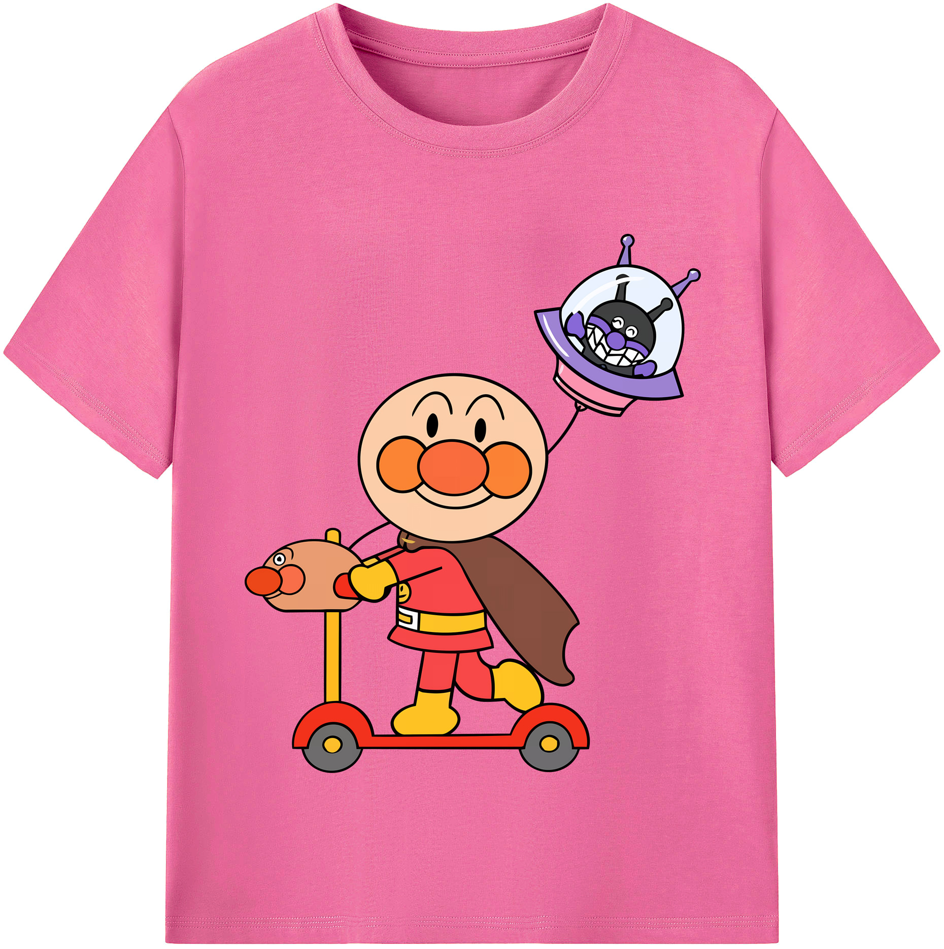 （画像用） アンパンマン Anpanman レディースカジュアルプリントTシャツ（綿100％）